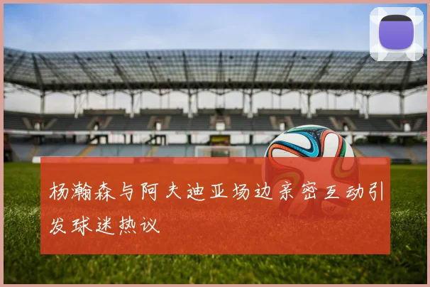 杨瀚森与阿夫迪亚场边亲密互动引发球迷热议